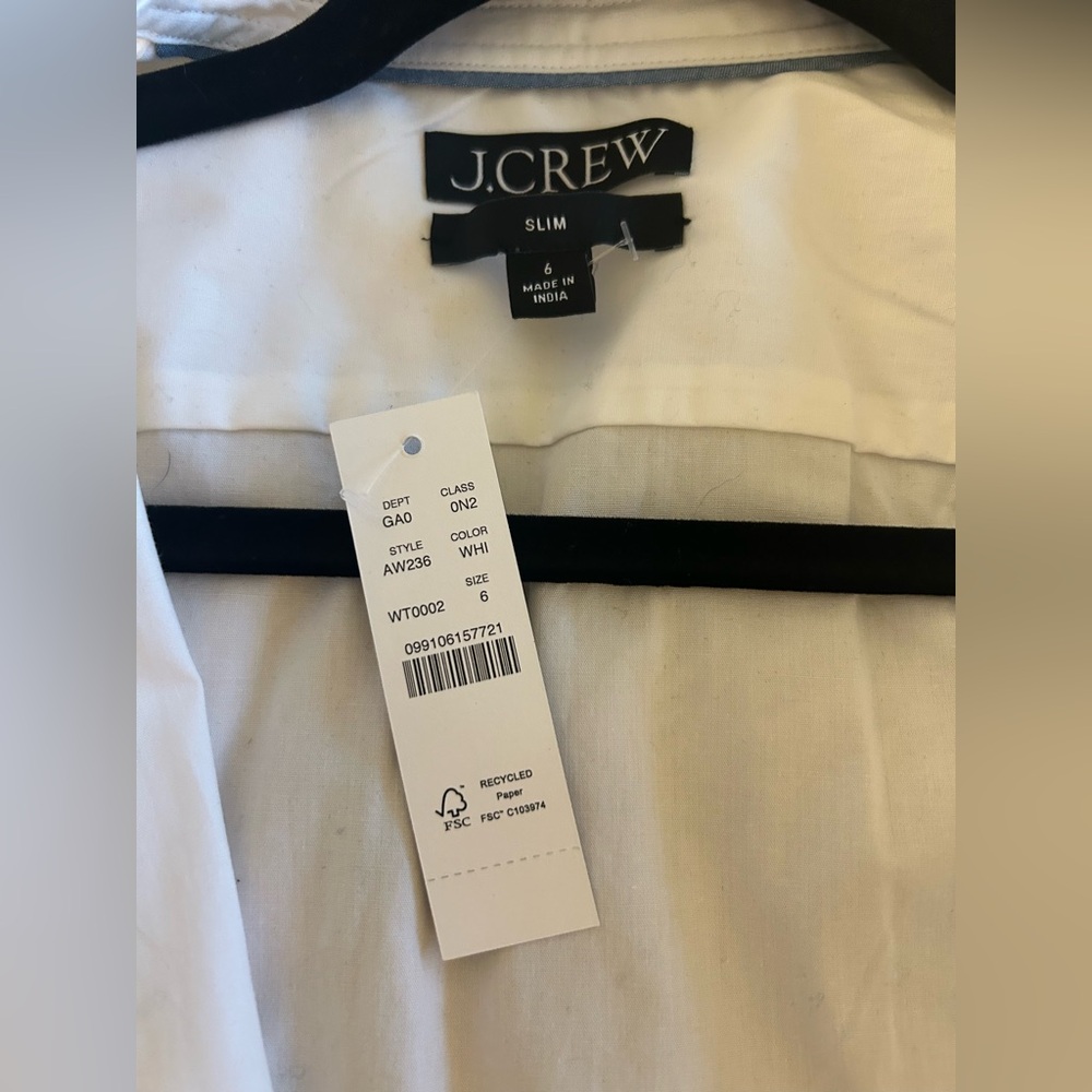J Crew Slim-fit Stretch Cotton Peplum Shirt - Picture 3 of 5